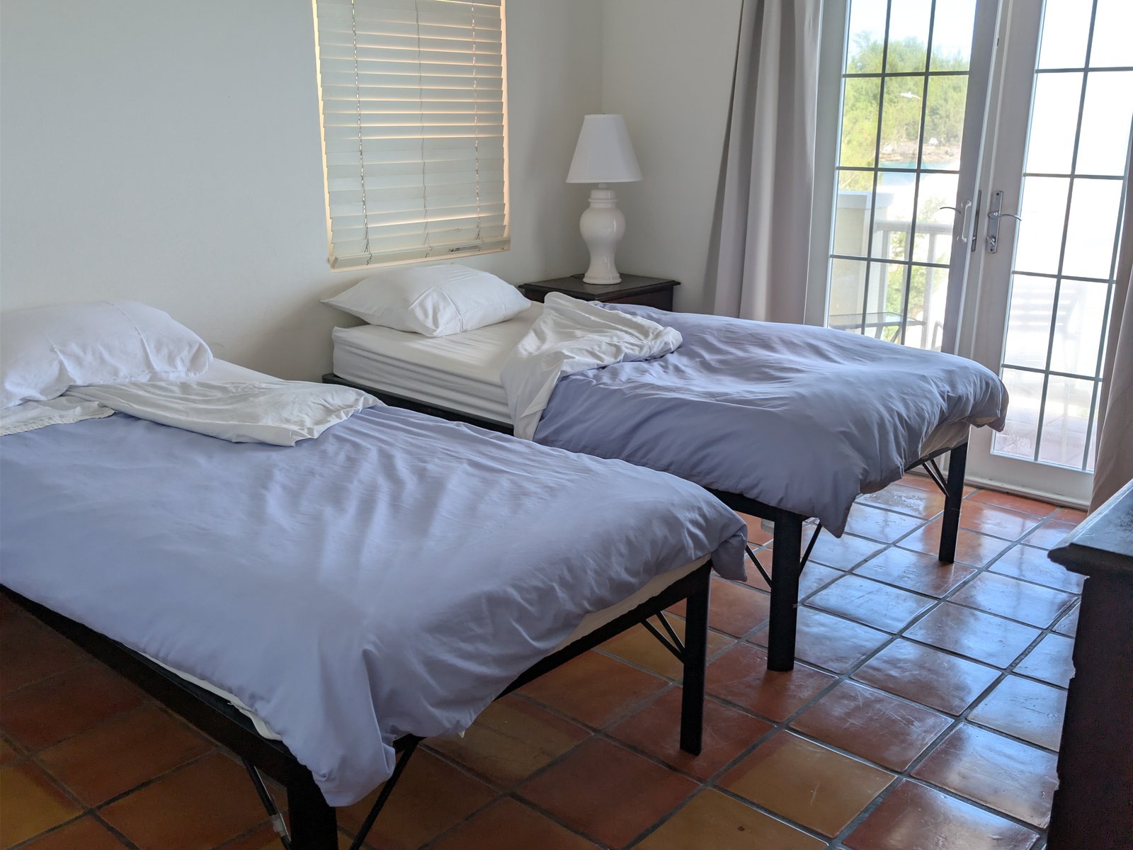 Second bedroom - the king splits into two single beds