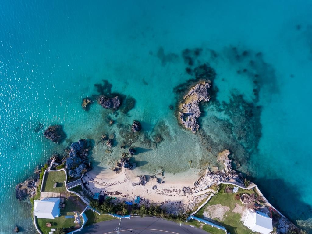 Watford Studios and our beach from the air